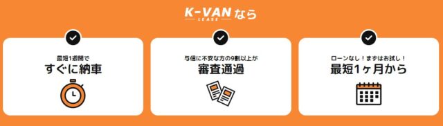 K-VANリース 軽貨物リース 特徴